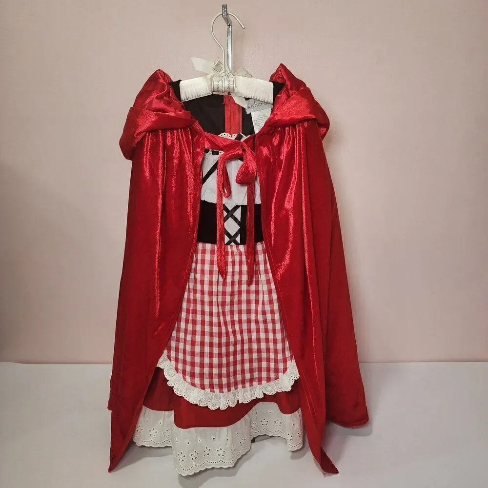 Chasing Fireflies Wishcfaft Little Red Ridding Hood Sz 4 Dress, Cape